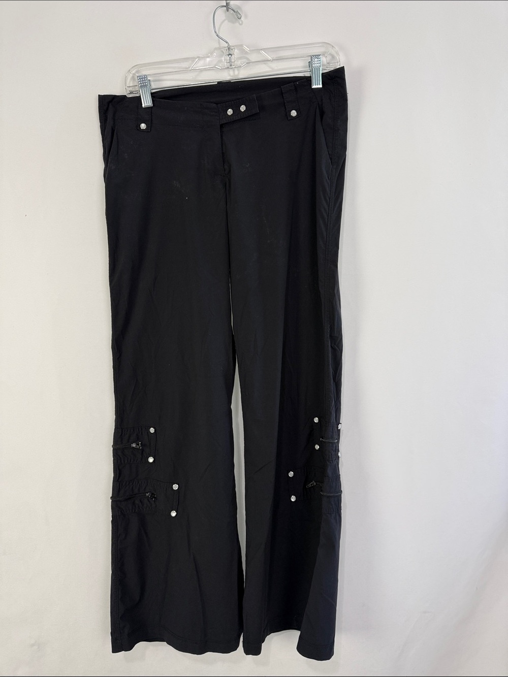 ANATOMIE BLACK WIDE LEG NYLON PANTS